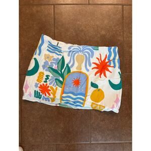 Princess Polly Colorful Abstract Print Mini Skirt Sz 8